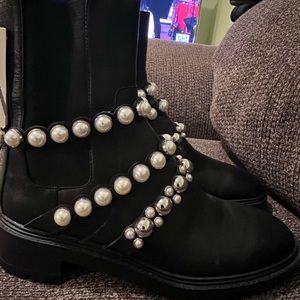 Zara pearl boots. New